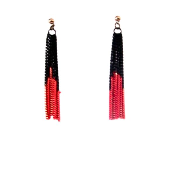 Retro Punk Vibe Chain Fringe Earrings - Picture 1 of 5
